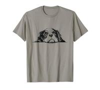 Retro Vintage Logo Happy Cavalier King Charles Spaniel Dog T-Shirt