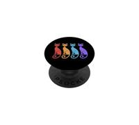 Retro Vintage Mid-Century Modern Look Cats 50's 60's Style PopSockets PopGrip Adhésif