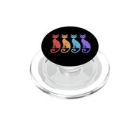 Retro Vintage Mid-Century Modern Look Cats 50's 60's Style PopSockets PopGrip pour MagSafe