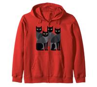 Retro Vintage Mid-Century Modern Look Cats 50's 60's Style Sweat à Capuche