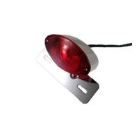 Rétro Vintage Ovale Lumière De Queue De Frein Pour Quad Cruiser Chopper Bobber Ancienne École CB (Chrome)