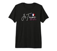 Rétro Vintage Paris France Je Taime Mon Amour Tour Eiffel T-Shirt Haut de Gamme