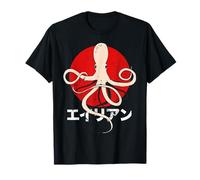 Rétro Vintage Pieuvre Japonaise Relâche le Soleil Kraken T-Shirt