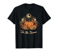 Retro Vintage Pumpkin Spice Tis The Season Equinox Moon T-Shirt