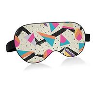 Rétro vintage s Coloré Triangle Points Circulaires Masques Pour Les Yeux Blocs De Couverture Masque De Sommeil Léger Abat-jour Couverture Avec Les Yeux Bandés Relaxant Couverture De Masque Avec Sangle