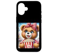 Rétro Vintage Snack Christmas Popcorn Movie Night Coque pour iPhone 16