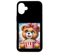 Rétro Vintage Snack Christmas Popcorn Movie Night Coque pour iPhone 16 Plus