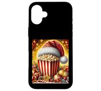 Rétro Vintage Snack Christmas Popcorn Movie Night Coque pour iPhone 16 Plus