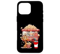 Rétro Vintage Snack Christmas Popcorn Movie Night Coque pour iPhone 16 Pro Max