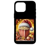 Rétro Vintage Snack Christmas Popcorn Movie Night Coque pour iPhone 16 Pro Max