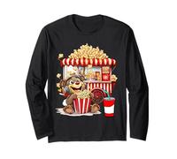Rétro Vintage Snack Christmas Popcorn Movie Night Manche Longue