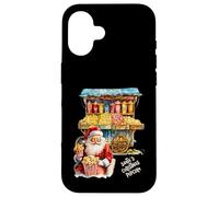 Rétro Vintage Snack Santa´s Christmas Popcorn Movie Night Coque pour iPhone 16