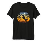 Retro Vintage Sunset Garden Nature Australian Shepherd Dog T-Shirt Haut de Gamme