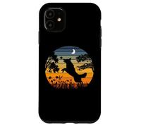 Retro Vintage Sunset Garden Nature Black German Shepherd Dog Coque pour iPhone 11