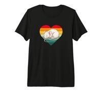 Retro Vintage Sunset Heart Pet Rat Lover T-Shirt Haut de Gamme