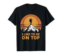 Rétro Vintage Sunset I Like to Be on Top pour Les Amateurs de randonnée T-Shirt