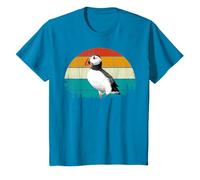 Retro Vintage Sunset Muffin Seabird Cute Atlantic Puffin T-Shirt