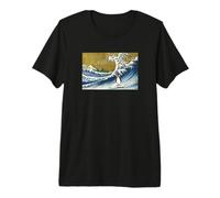 Retro Vintage Surfing A Great Wave Macaroni Penguin Lover T-Shirt Haut de Gamme