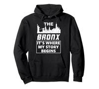 Rétro Vintage The Bronx Where My Story Begins Funny Bronx Sweat à Capuche