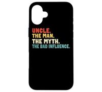 Retro Vintage Uncle The Man The Myth The Bad Influence Coque pour iPhone 16 Plus