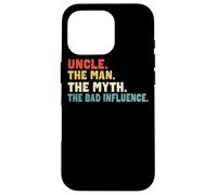 Retro Vintage Uncle The Man The Myth The Bad Influence Coque pour iPhone 16 Pro