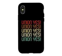 Retro Vintage Union Yes Strong Proud Teacher Thug Union Rep Coque pour iPhone X/XS