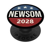 Retro Vintage Vote Button Gavin Newsom 2028 President PopSockets PopGrip Adhésif