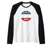 Retro Vintage Vote Button JB Pritzker 2028 President Manche Raglan