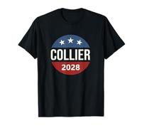 Retro Vintage Vote Button Rep President Nicole Collier 2028 T-Shirt