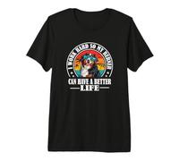 Retro Vintage Work Hard Life Bernese Mountain Dog Lover T-Shirt Haut de Gamme