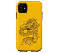 Retro Vintage Zodiac Lunar New Year Black Chinese Dragon Coque pour iPhone 11