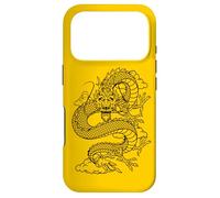 Retro Vintage Zodiac Lunar New Year Black Chinese Dragon Coque pour iPhone 17 Pro