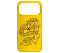 Retro Vintage Zodiac Lunar New Year Black Chinese Dragon Coque pour iPhone 17 Pro Max