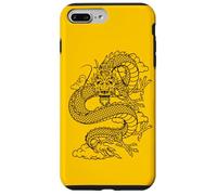 Retro Vintage Zodiac Lunar New Year Black Chinese Dragon Coque pour iPhone 7 Plus/8 Plus