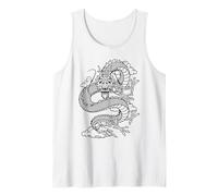 Retro Vintage Zodiac Lunar New Year Black Chinese Dragon Débardeur