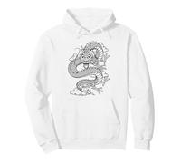Retro Vintage Zodiac Lunar New Year Black Chinese Dragon Sweat à Capuche