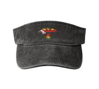 Rétro Visière Cap Drapeau du Zimbabwe D'Amérique Centrale Motorcycle Cap Réglable Golf Hat pour Running, Homme, Femme