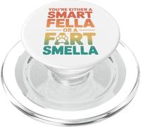 Rétro, Vous êtes Soit Un Gars Intelligent, Soit Une Personne Qui Sent Le Pet PopSockets PopGrip pour MagSafe