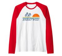 Retro Waikiki Beach Vacation Honolulu Hawaii Femmes Hommes Manche Raglan