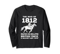 Retro War 1812 Histoire Bataille Drôle Patriotique American Pride Manche Longue