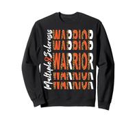 Retro Warrior Mois de Sensibilisation à la sclérose en plaques Orange Sweatshirt