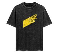 Retro Washed Shirt Men's Unisex Rockabilia August Burns Red Stripes Round Neck Antique Wash T-Shirt Short Sleeve Black XL