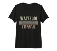 Rétro Waterloo Iowa T-Shirt Haut de Gamme