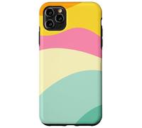 Retro Waves Swirls Pastel Rainbow Wavy Stripes 70s Aesthetic Coque pour iPhone 11 Pro Max