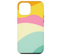 Retro Waves Swirls Pastel Rainbow Wavy Stripes 70s Aesthetic Coque pour iPhone 12 Pro Max