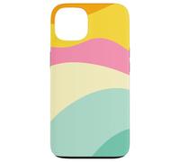 Retro Waves Swirls Pastel Rainbow Wavy Stripes 70s Aesthetic Coque pour iPhone 13
