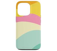 Retro Waves Swirls Pastel Rainbow Wavy Stripes 70s Aesthetic Coque pour iPhone 13 Pro