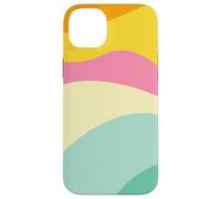 Retro Waves Swirls Pastel Rainbow Wavy Stripes 70s Aesthetic Coque pour iPhone 14 Plus