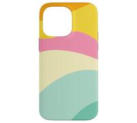 Retro Waves Swirls Pastel Rainbow Wavy Stripes 70s Aesthetic Coque pour iPhone 14 Pro Max