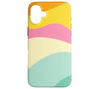 Retro Waves Swirls Pastel Rainbow Wavy Stripes 70s Aesthetic Coque pour iPhone 16 Plus